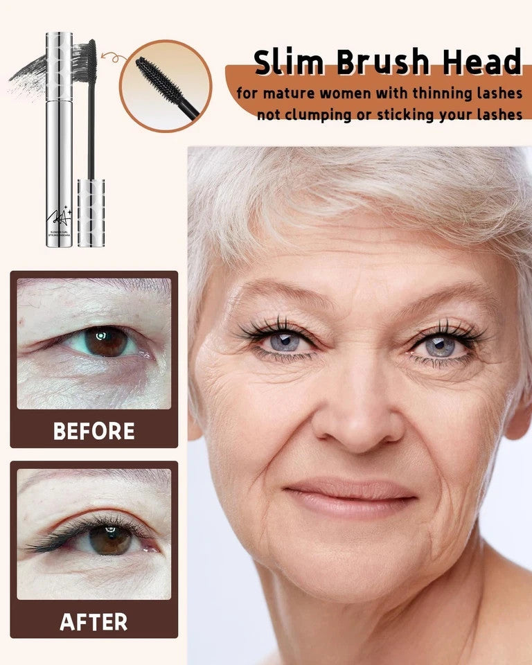 Hypoallergenic Waterproof Brown Volume & Length Mascara for Older Women 60+