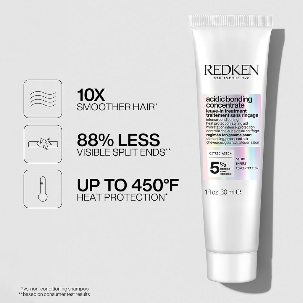 Redken Leave-In Conditioner for Damaged Hair Repair 1 Fl Oz - Vegan, Sulfate-Free