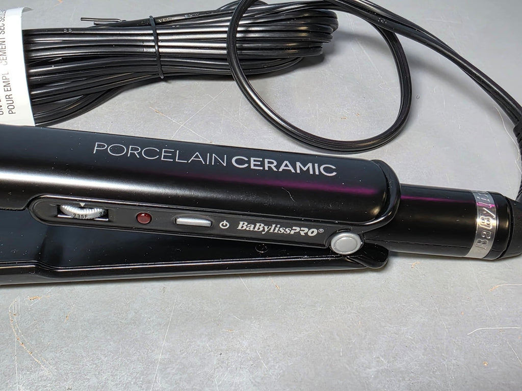 Ceramic Hair Straightener 1 Inch Flat Iron Black 450°F Max Temp