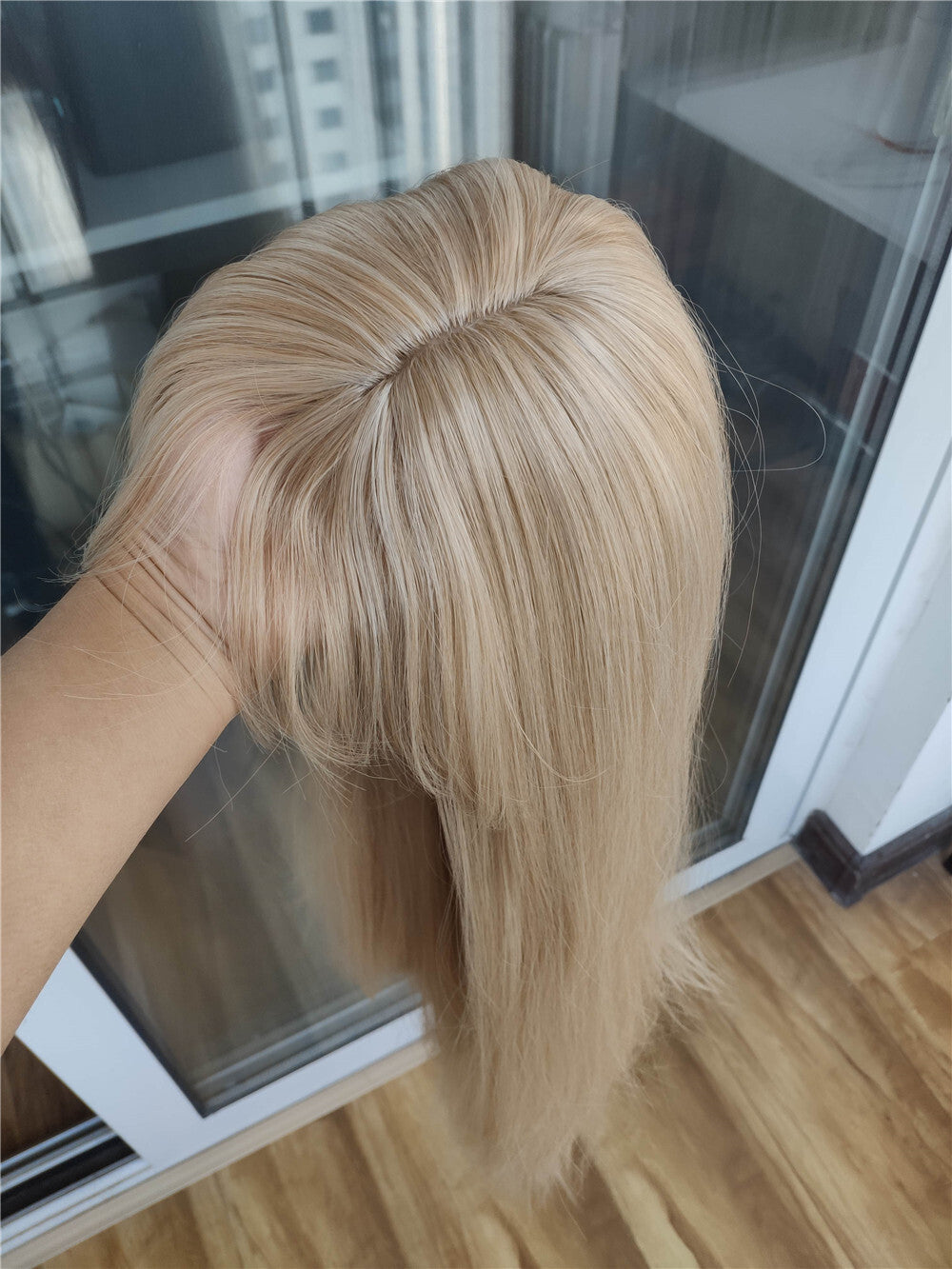 Blended Blonde Cosplay Wig with Bangs - Heat Resistant Synthetic Hair, Long Straight