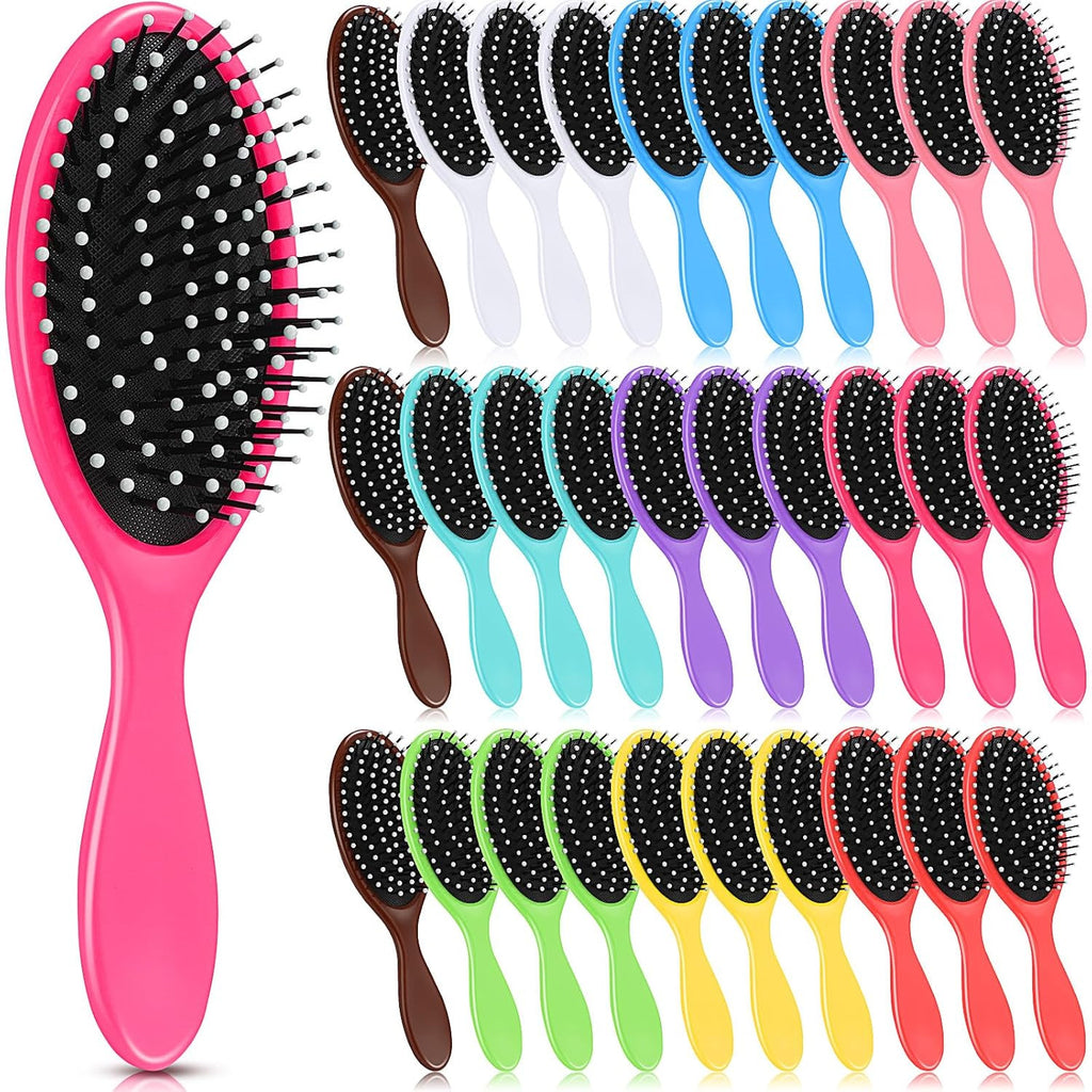 Travel Detangling Hair Brushes Set - 30 Pack for Women, Portable & Comfortable