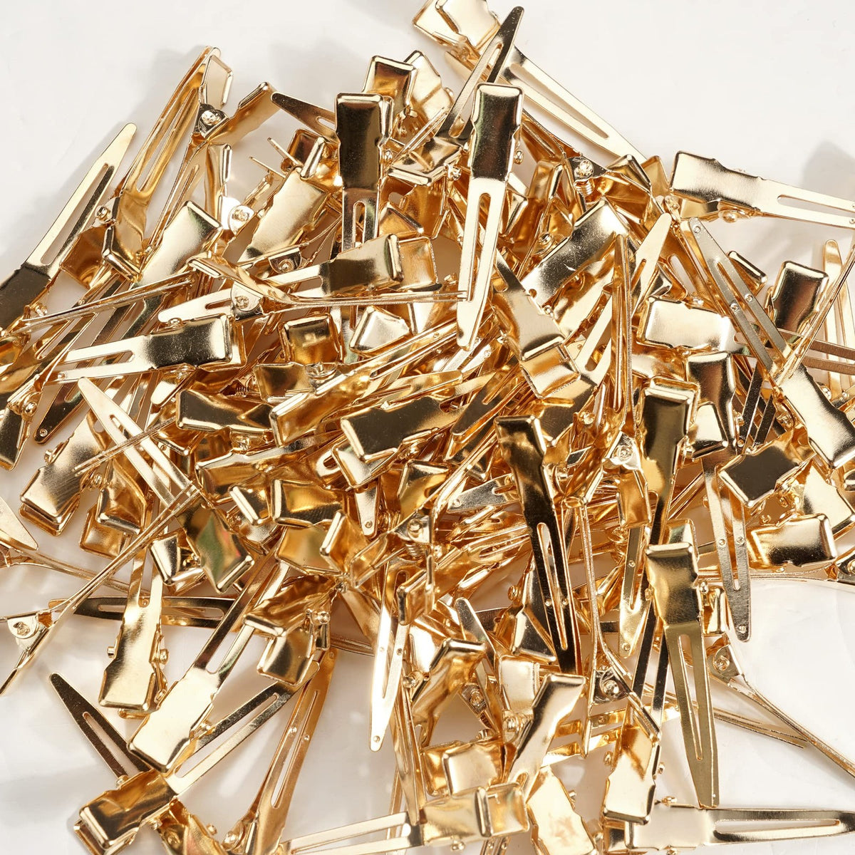 120 Pack Gold Single Prong Hair Curl Clips 1.77 Inch for Styling & DIY