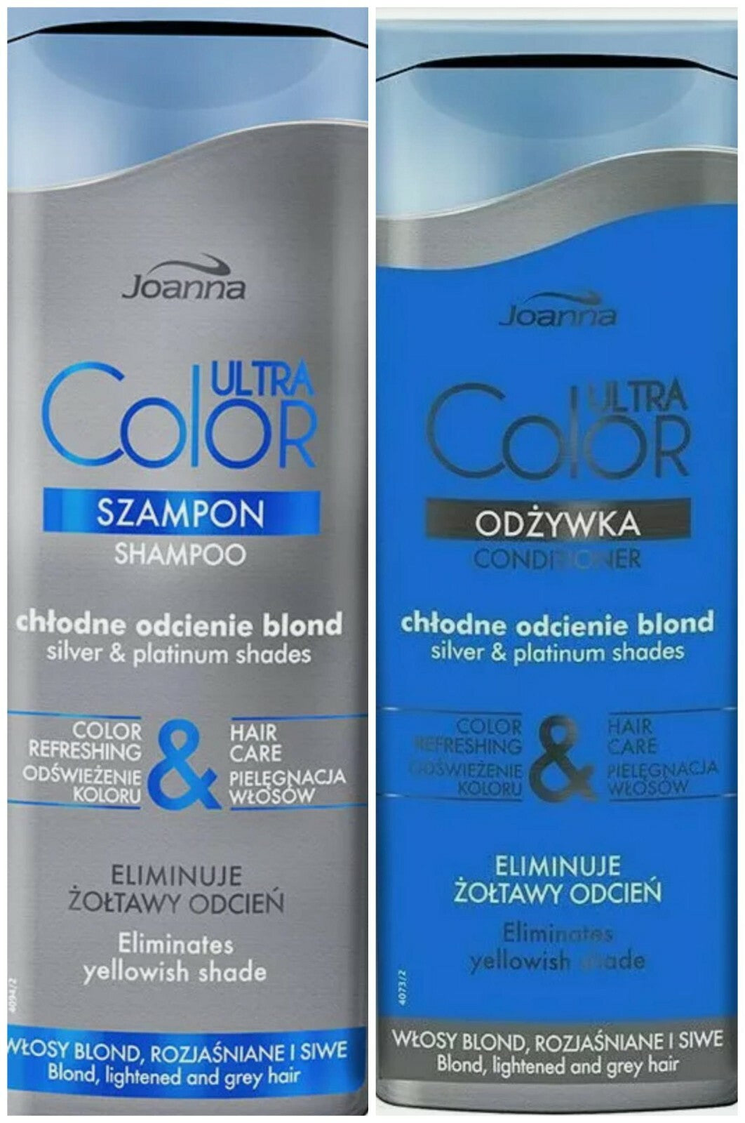 Purple Toning Shampoo & Conditioner Set for Blonde Silver Gray Hair – Anti-Yellow