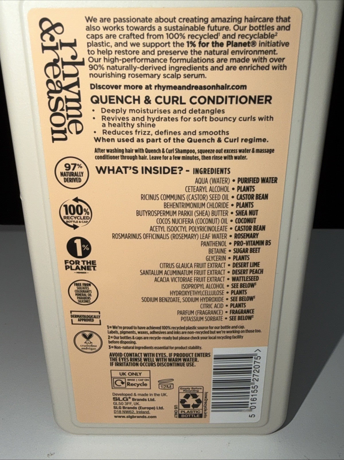 8 Pack Hair Care Set - Quench & Curl Shampoo & Conditioner 12 oz Each