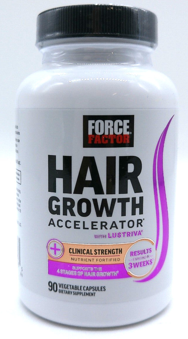 Hair Growth Accelerator Capsules with Lustriva - 90 Count