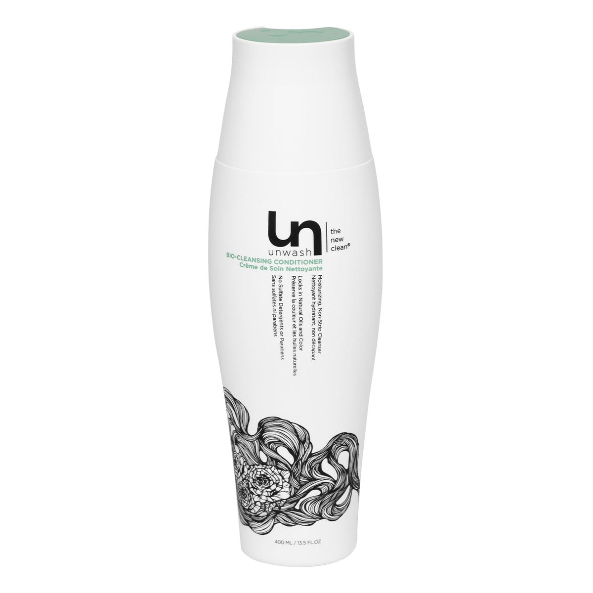 Unwash Bio-Cleansing Conditioner - Gentle Hydrating Co-Wash for Dry Curly Hair 13.5 Fl Oz