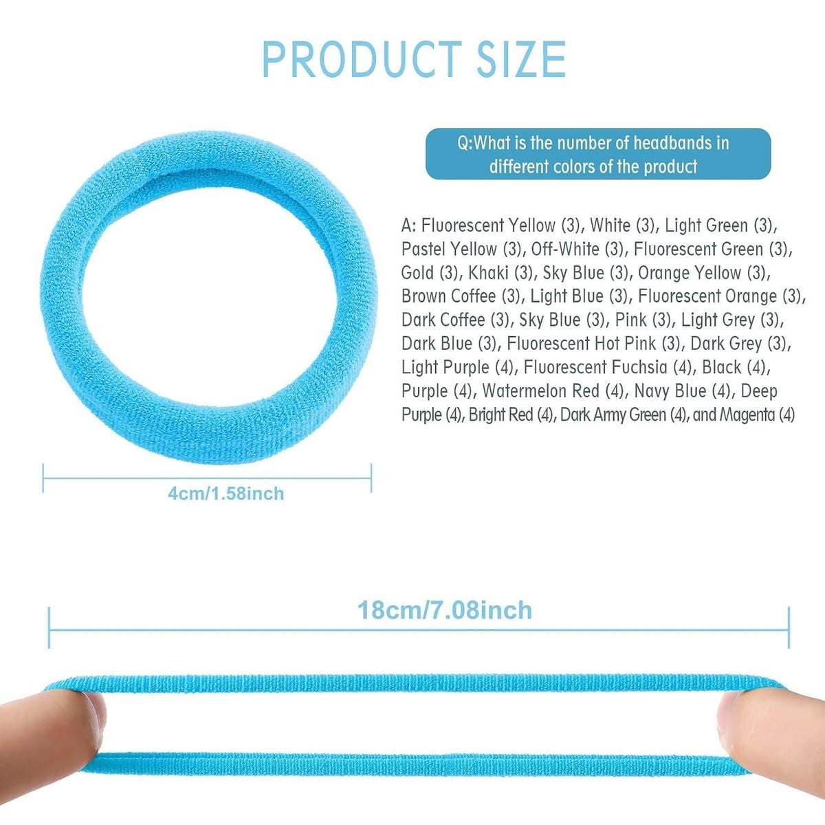 100PCS Colorful Seamless Elastic Hair Ties No Damage for Women