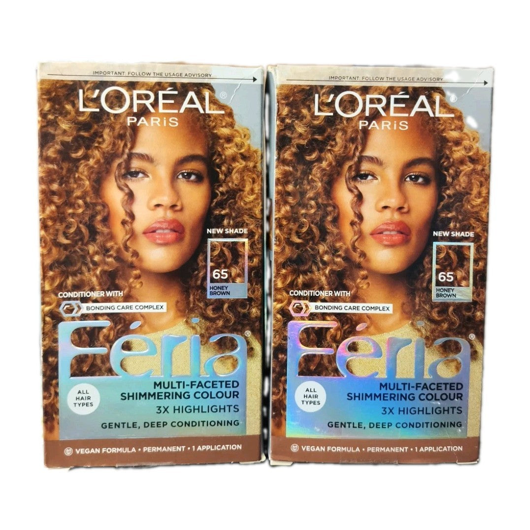 Hair Color Kit - Honey Brown Permanent Hair Dye, 2-Count
