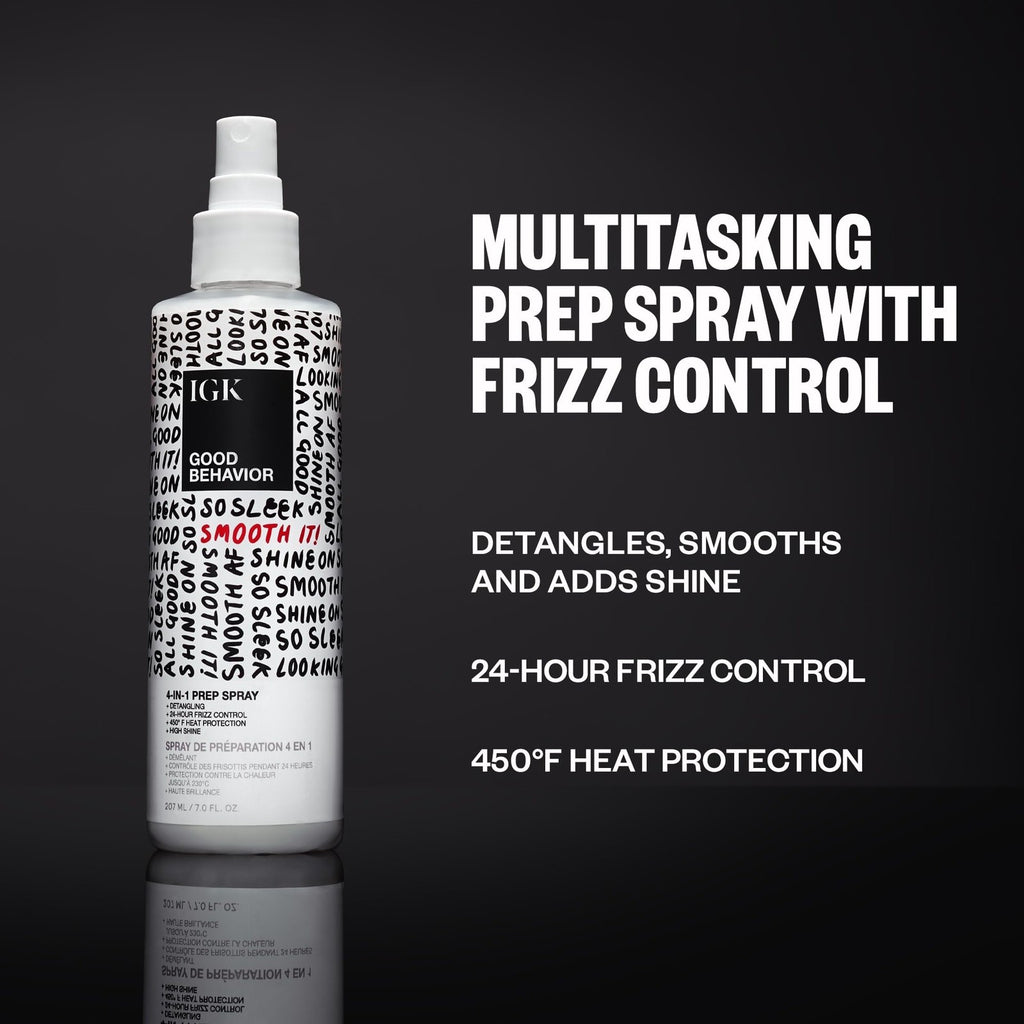 IGK Good Behavior 4-in-1 Hair Prep Spray Nourishes & Adds Shine