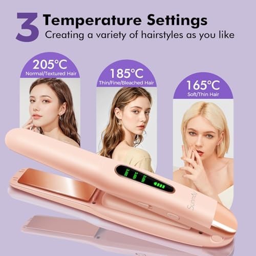Cordless Travel Hair Straightener with Titanium Plates & Fast Heat