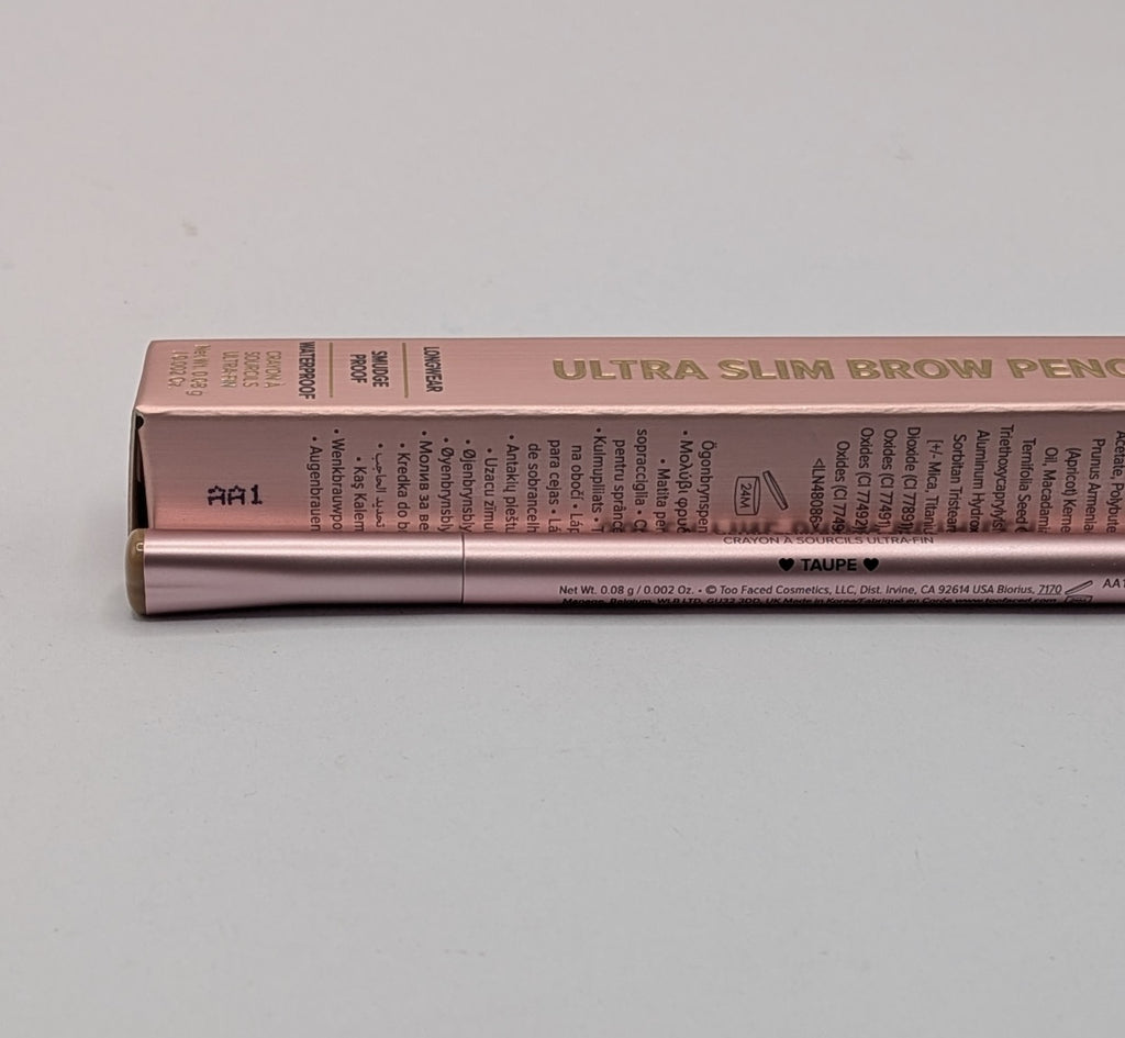 Ultra Slim Brow Pencil - Taupe, Fine Tip for Natural Eyebrow Definition