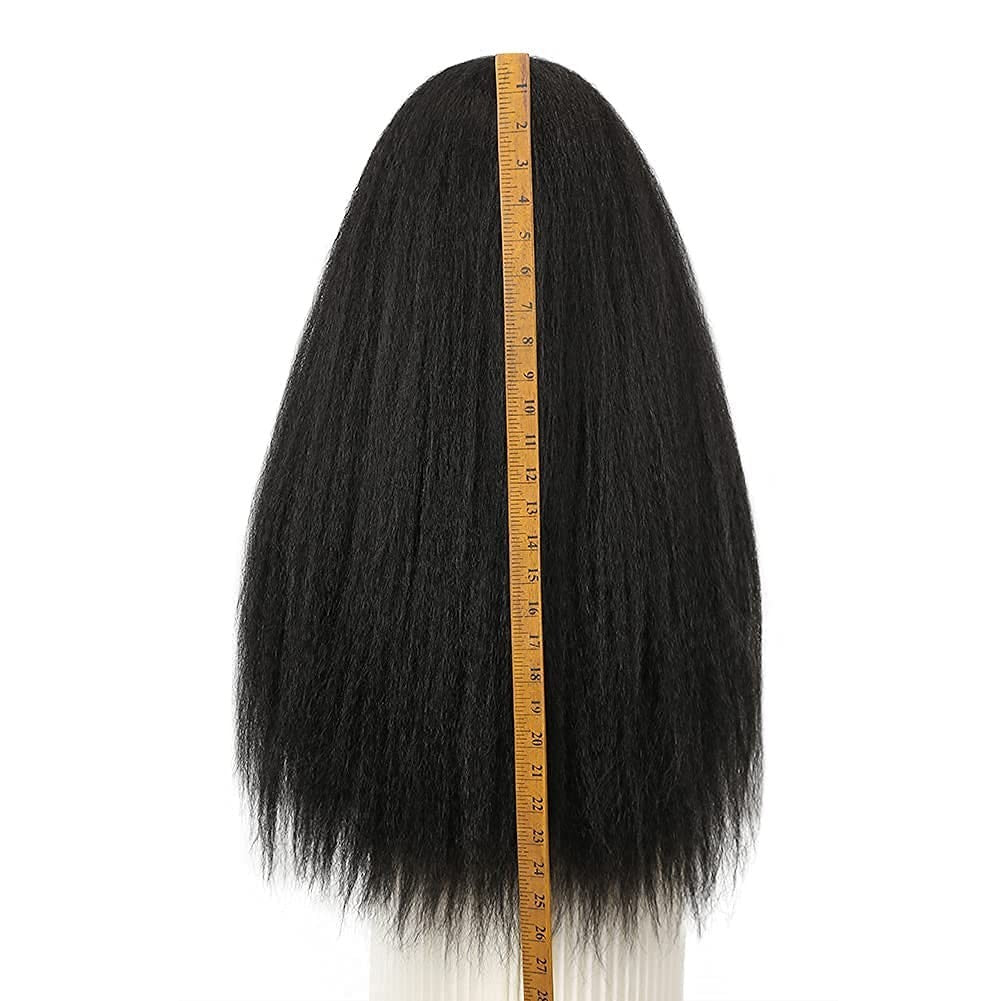 Kinky Straight Headband Wig for Black Women 26 Inch Natural-Look Hair