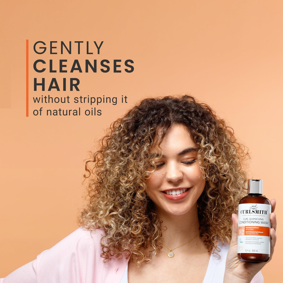 Curlsmith Curl Quenching Conditioning Wash 32oz - Moisturizing Co-Wash for Curly Hair