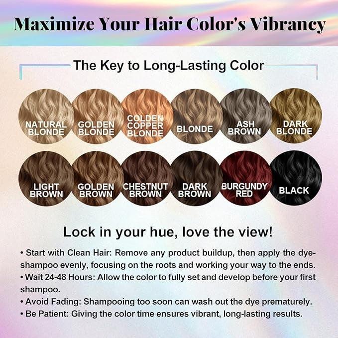 Natural Hair Color Shampoo with Argan Oil - Rose Blonde, 400ML