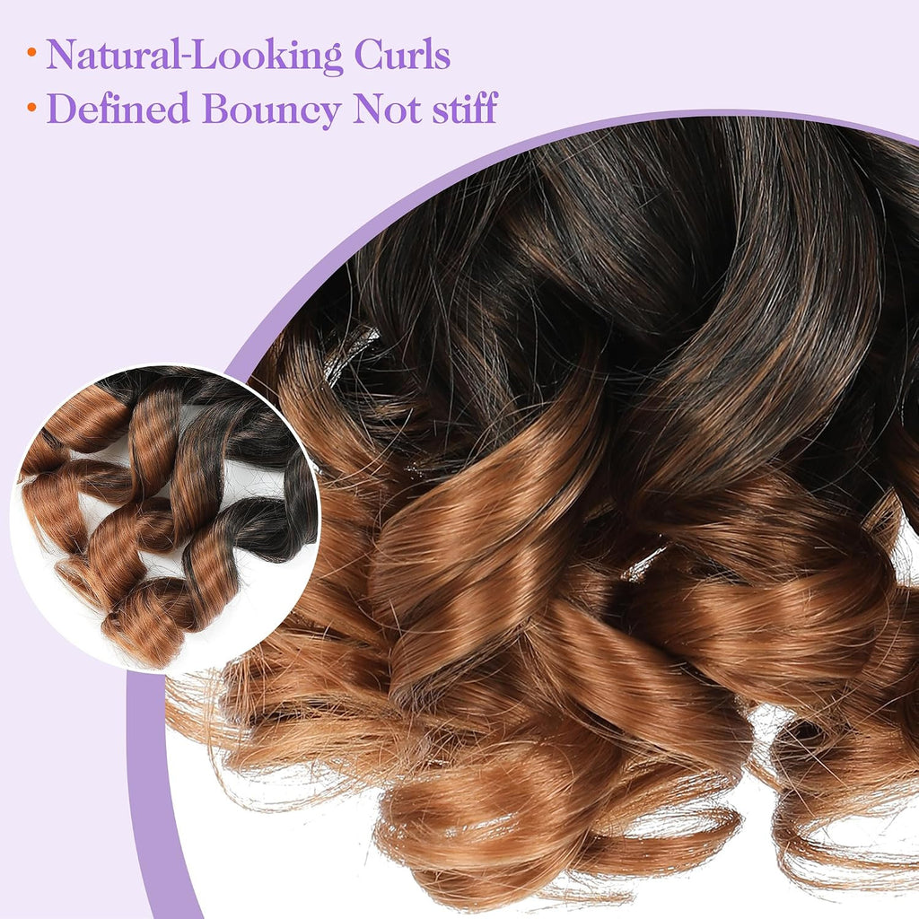 French Curly Braiding Hair 8 Pack 12 Inch Pre-Stretched Natural-Looking Curls