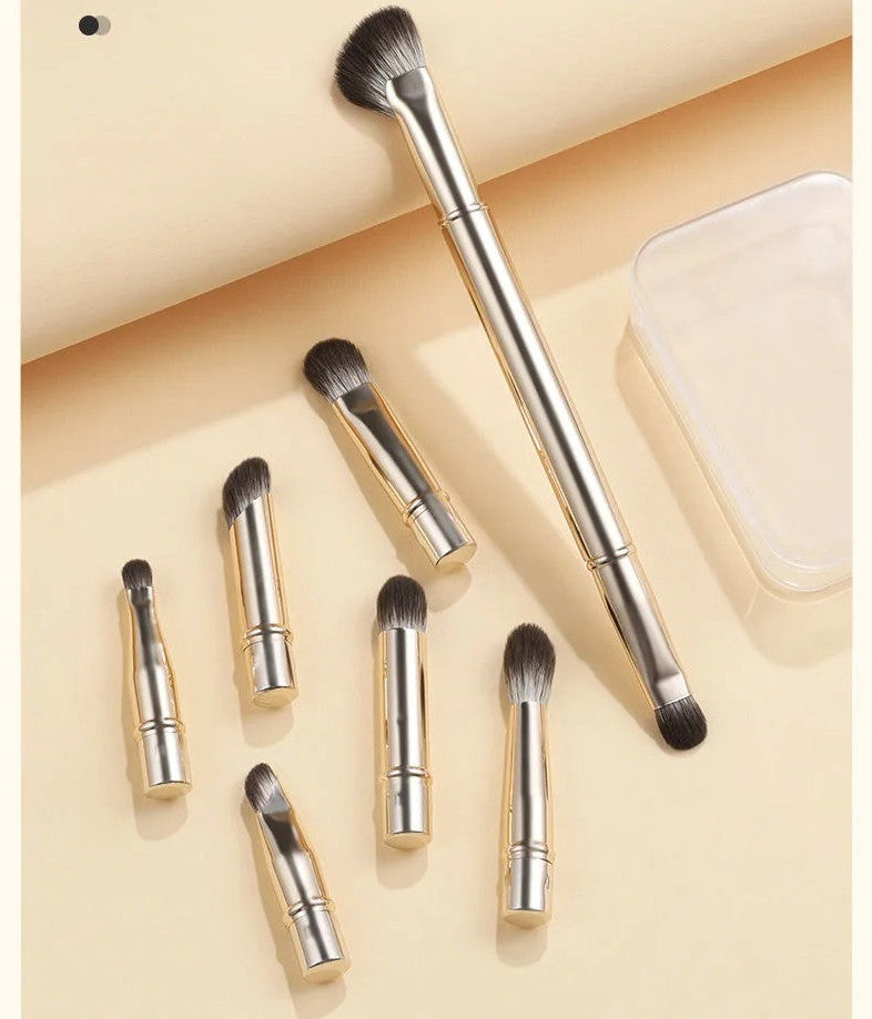 6PCS Makeup Brush Head Set Portable Nose Shadow & Eye Detailing Tools