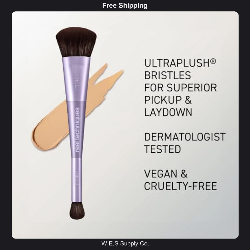 Base Makeup Brush Twin Stars Dual-Ended Set - 2-in-1 Foundation & Concealer Tool