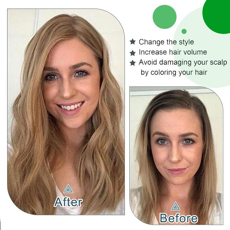 Clip-In Human Hair Topper with Lace Base - Remy Hair for Thinning Hair