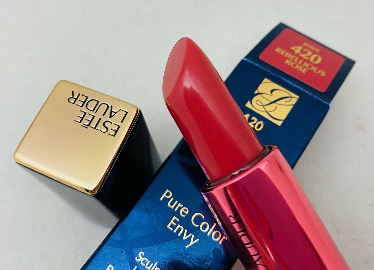 Estee Lauder Pure Color Envy Sculpting Lipstick 420 Rebelious Rose 0.12 oz