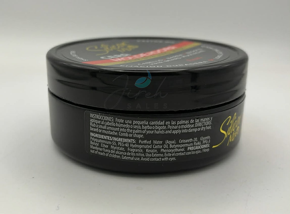 Hair Styling Wax Long-Lasting Hold 2 Pack - Silicone-Based with Shea & Castor Oil