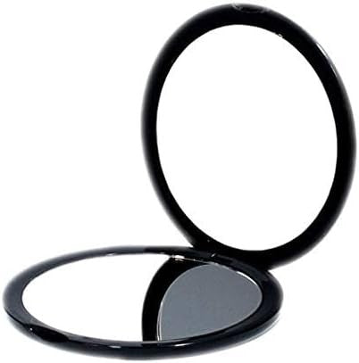 Compact 10x Magnifying Makeup Mirror 4 Inch Travel Pocket Black