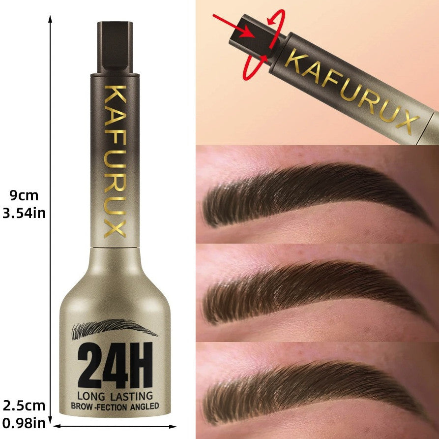 Waterproof 3D Eyebrow Pencil with Hair-Like Stroke Brush for Natural Definition