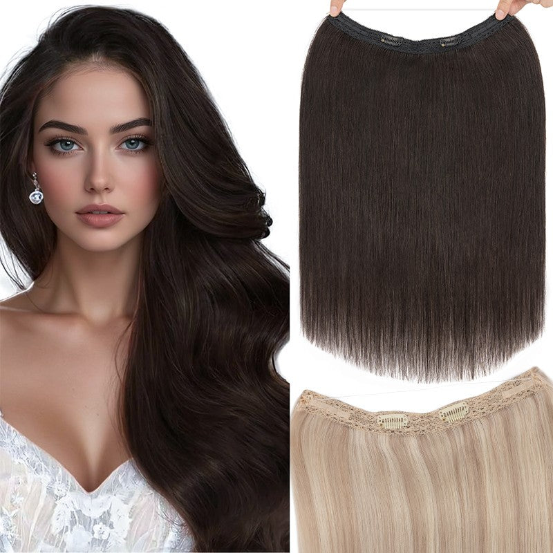 Clip-In Remy Human Hair Extensions with Invisible Wire - Thick Balayage