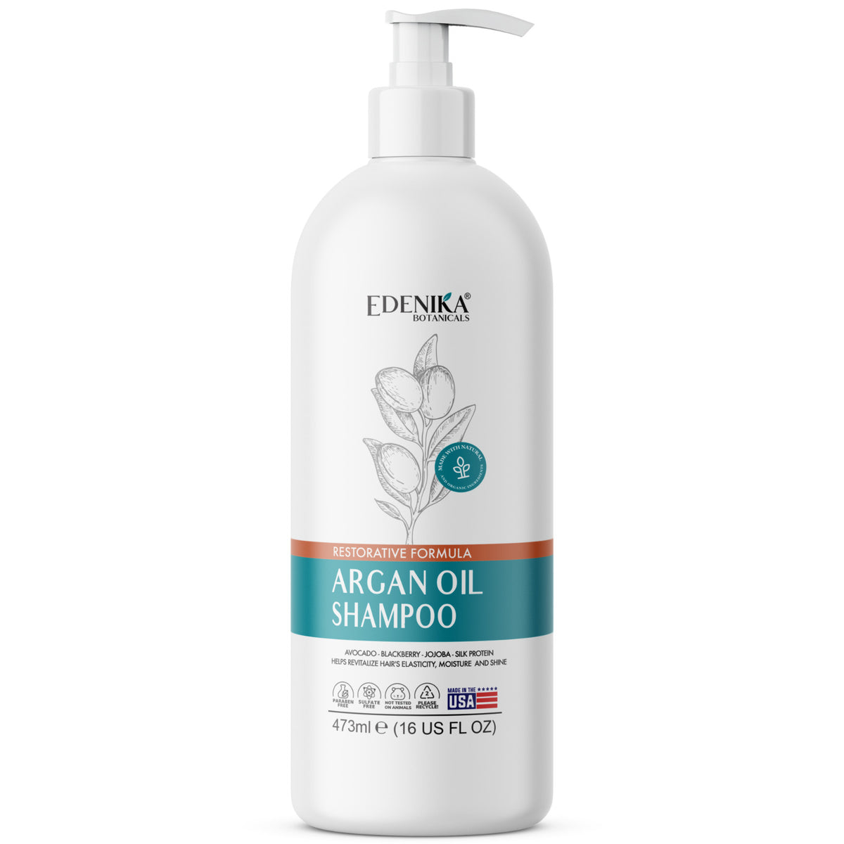 Argan Oil Biotin Shampoo for Damaged Hair 2-Pack - Hydrating & Nourishing