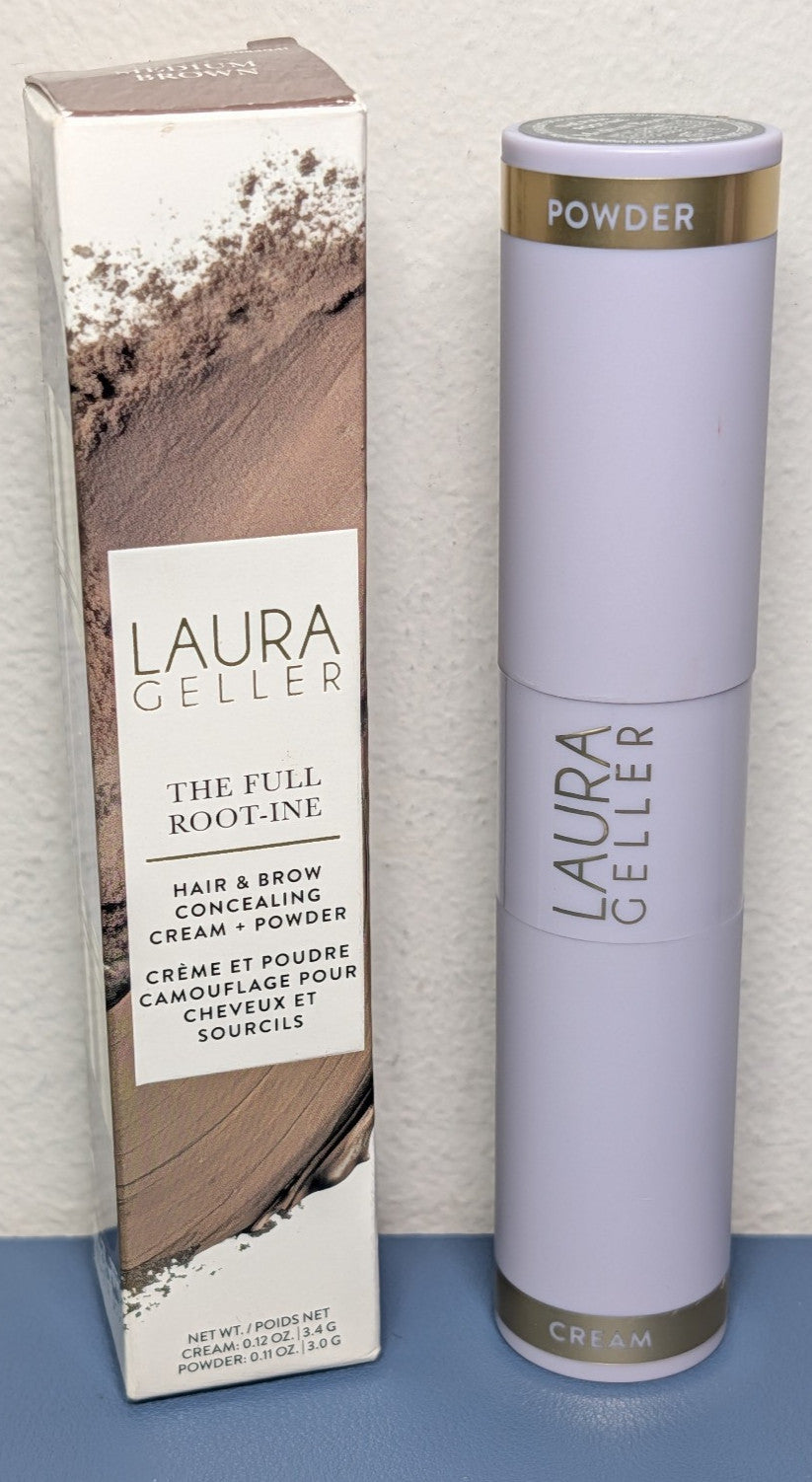 Hair Root Concealer Cream & Powder for Gray & Sparse Areas - Medium Brown