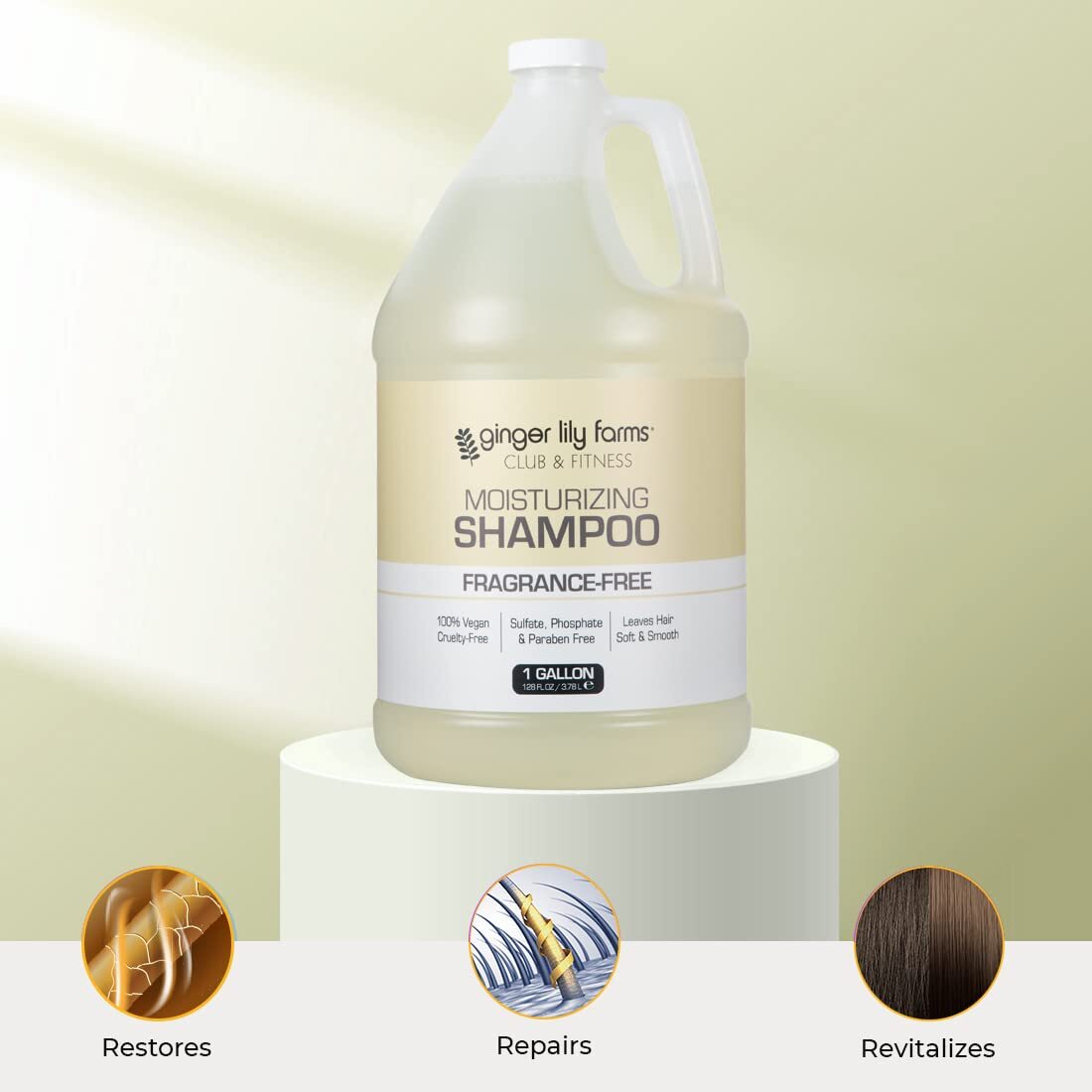 Fragrance-Free Moisturizing Shampoo 128 Fl Oz - Vegan & Sulfate-Free