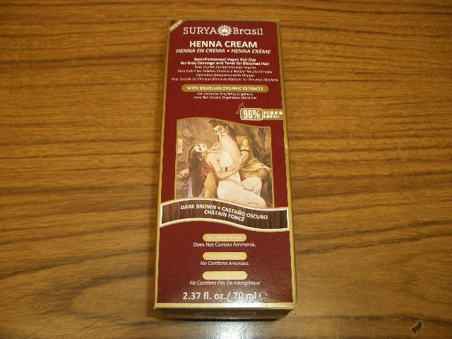 Vegan Dark Brown Hair Dye Cream - Semi-Permanent Hair Color Kit