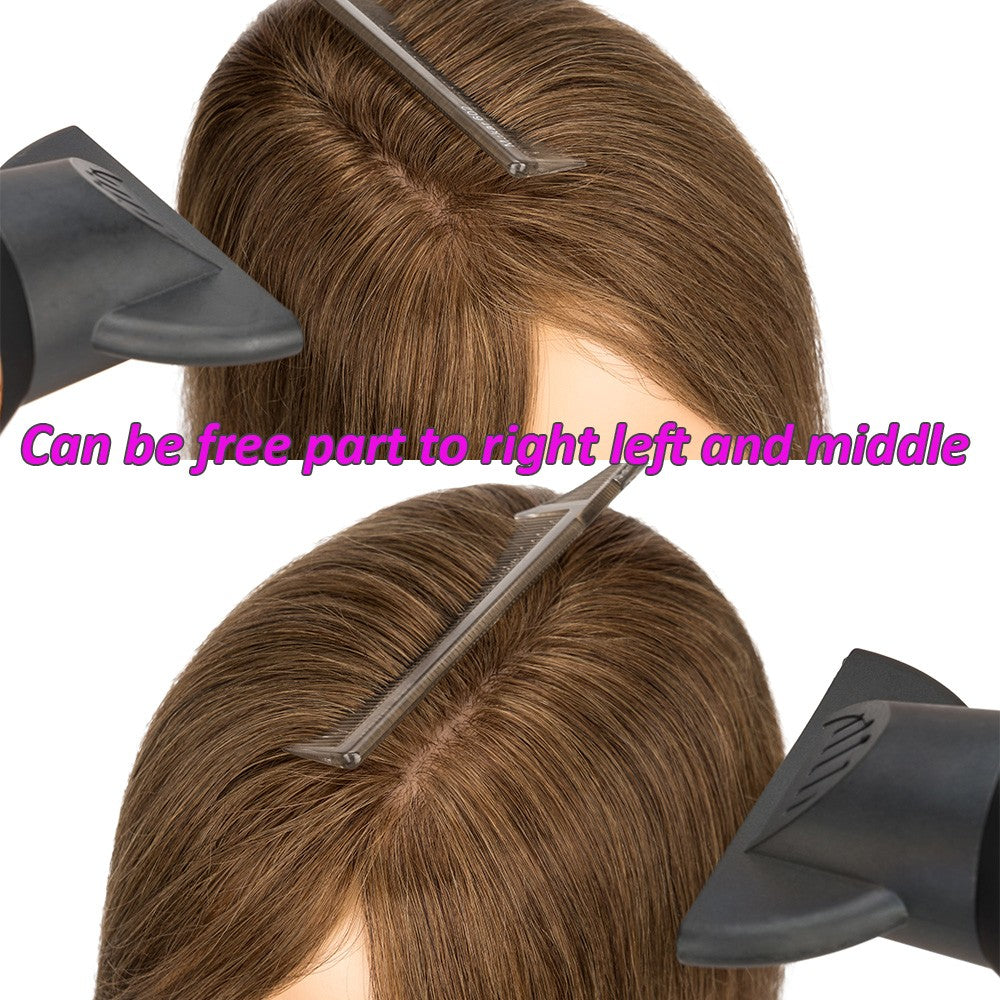 Clip-In Hair Topper Human Hair for Thin Hair Volume & Coverage