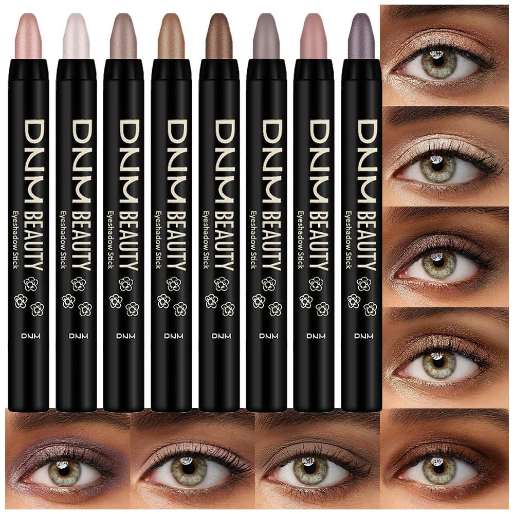 Kaely 8-Piece Cream Eyeshadow Stick Set Waterproof & Long-Lasting