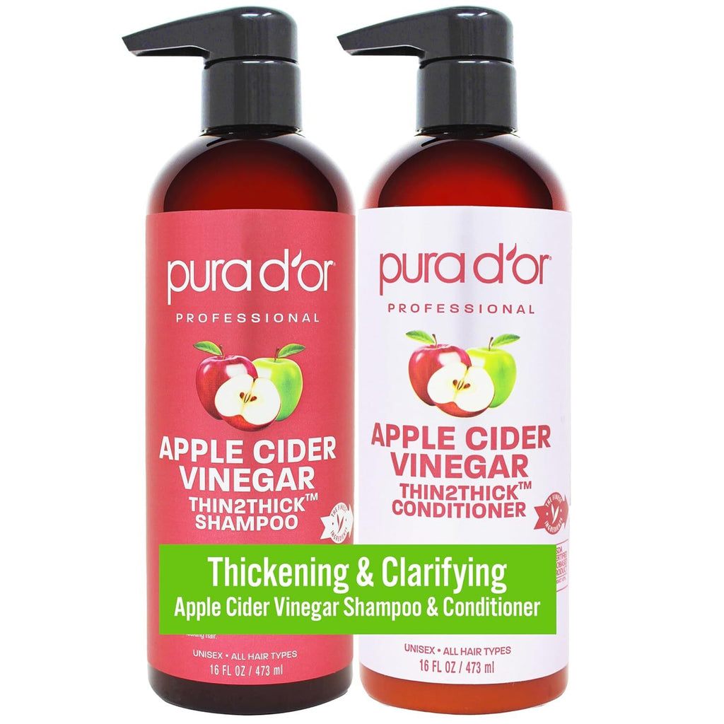 Cider Vinegar Shampoo & Conditioner Set with Biotin & Keratin - 16oz
