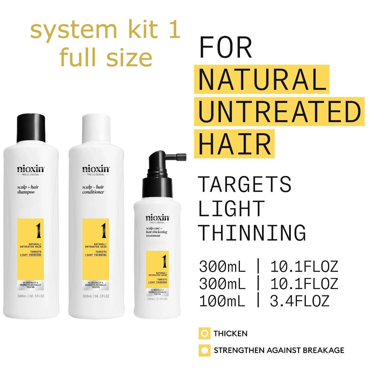 Nioxin Thickening System Kit 1 for Natural Light Thinning Hair