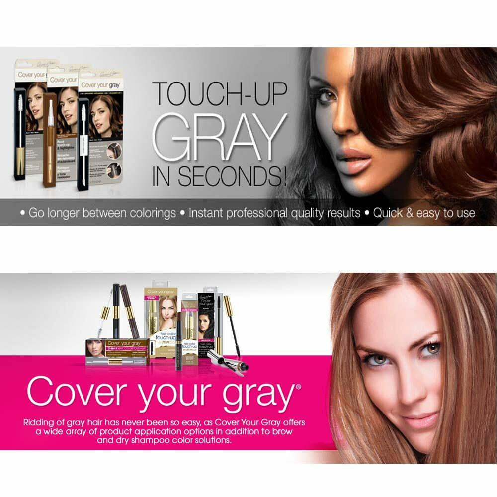 Gray Root Touch-Up Applicator Wand & Sponge Set - Light Brown Blonde 6-Pack