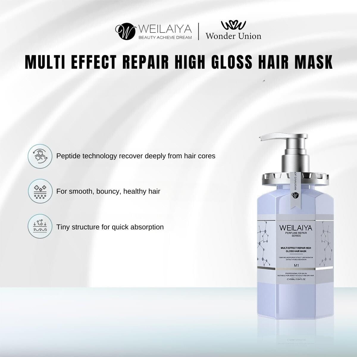 High Gloss Hair Mask with Free Hair Care Oil - Repair & Shine, 450mL