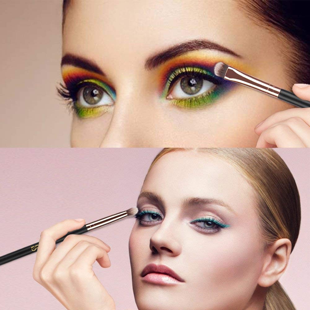 12Pcs Rose Gold Eye Makeup Brush Set - Precision Eye Makeup Tools