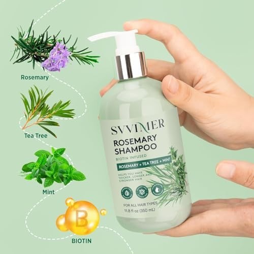 Rosemary Hair Shampoo & Conditioner Set with Volumizing Spray – 3 Piece Hair Care Kit