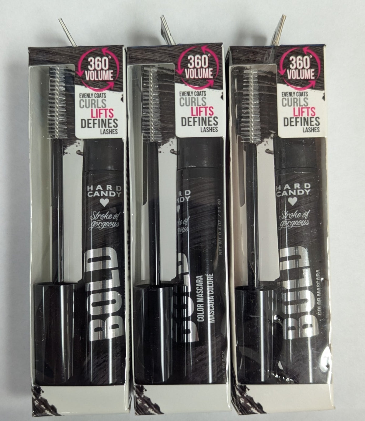 Stroke of Genius Bold Black Mascara 0.4oz - Set of 3, Jet Black