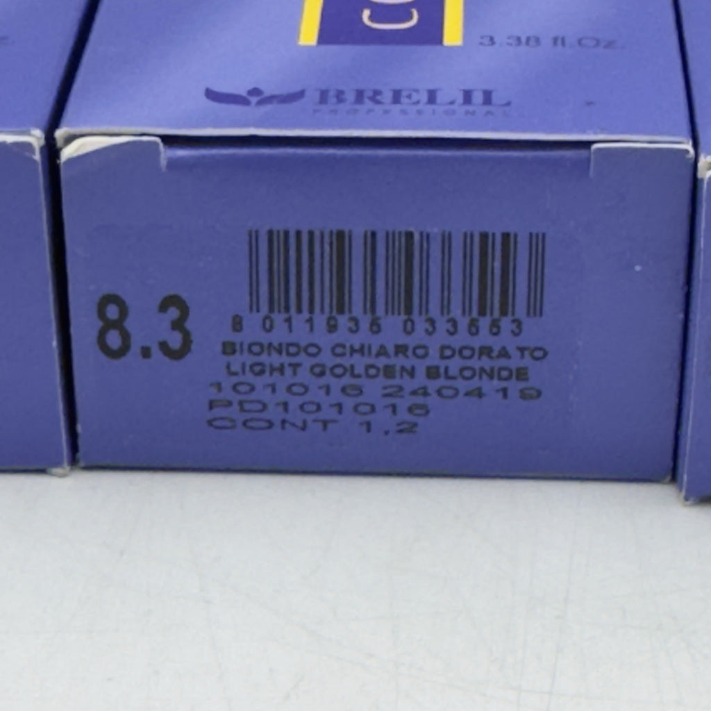 5-Set Hair Color Kit - Light Golden Blond 8.3 Professional Permanent Dye