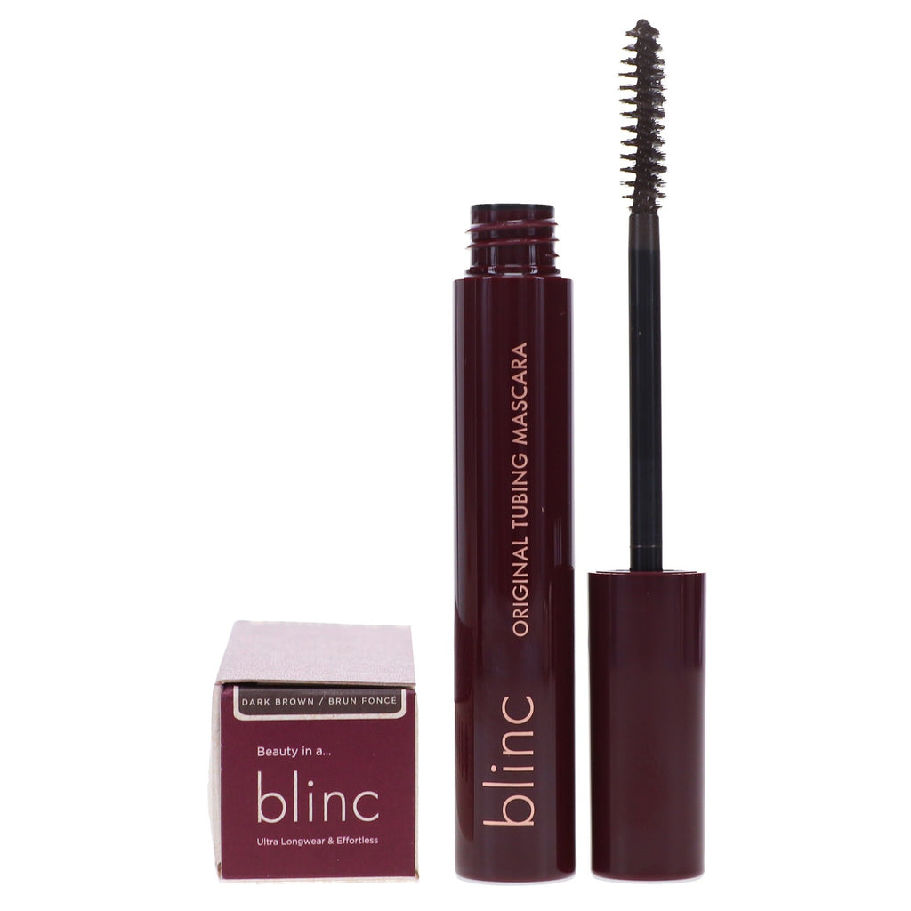 Dark Brown Tubing Mascara - Water-Resistant, Smudge-Proof, 0.17 oz