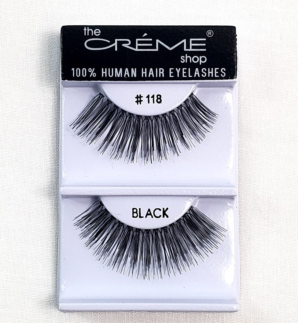 12 Pack Human Hair False Eyelashes NaturalTouch Lightweight & Soft