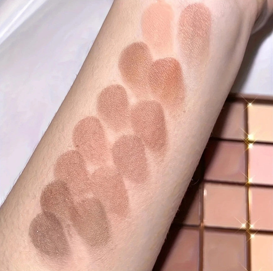 25 Color Eyeshadow Palette Neutral Brown Gray Makeup Set for Daily & Dramatic Looks