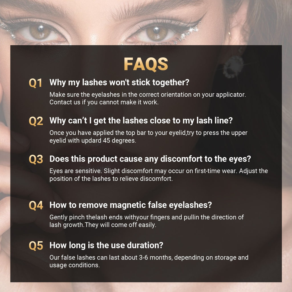 Magnetic False Eyelashes Kit Reusable Natural Look with Applicator