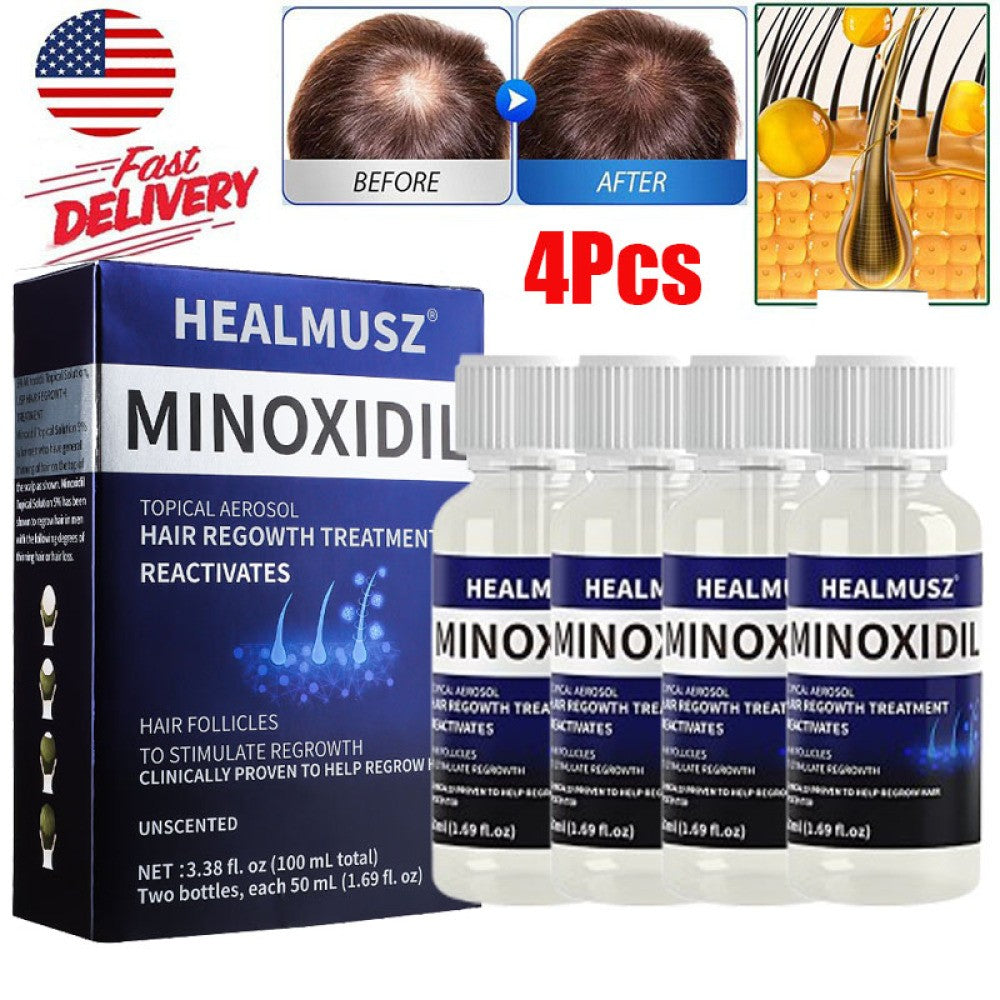 Men's Hair Regrowth Treatment with Minoxidil 5% - 4 Pack, 4 Month Supply