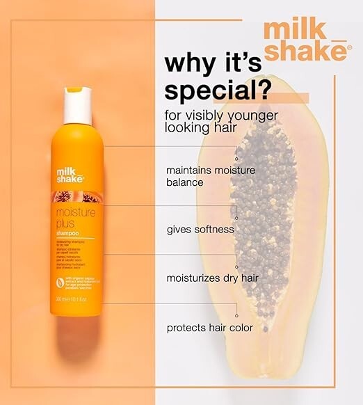Moisture Plus Shampoo - Hydrating Hair Care with Organic Papaya & Quinoa