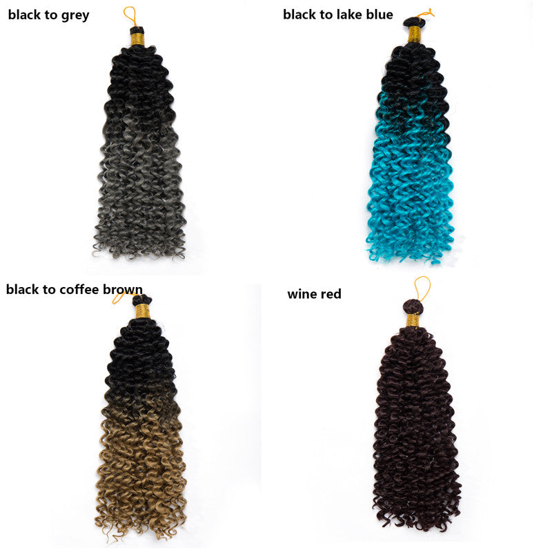Water Wave Crochet Hair Extensions Long Curly Human Hair 10% Volumizing