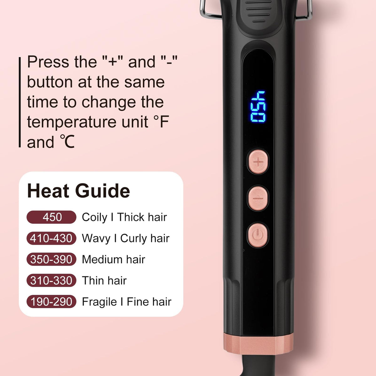 1.25 Inch Ceramic Curling Wand for Loose Curls - Heat Styling Tool