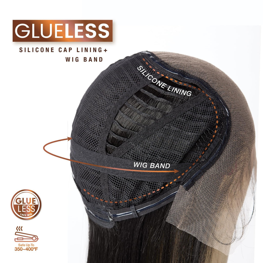 Synthetic Lace Front Wig 13x6 Natural Part Beige Blonde - Secure Fit